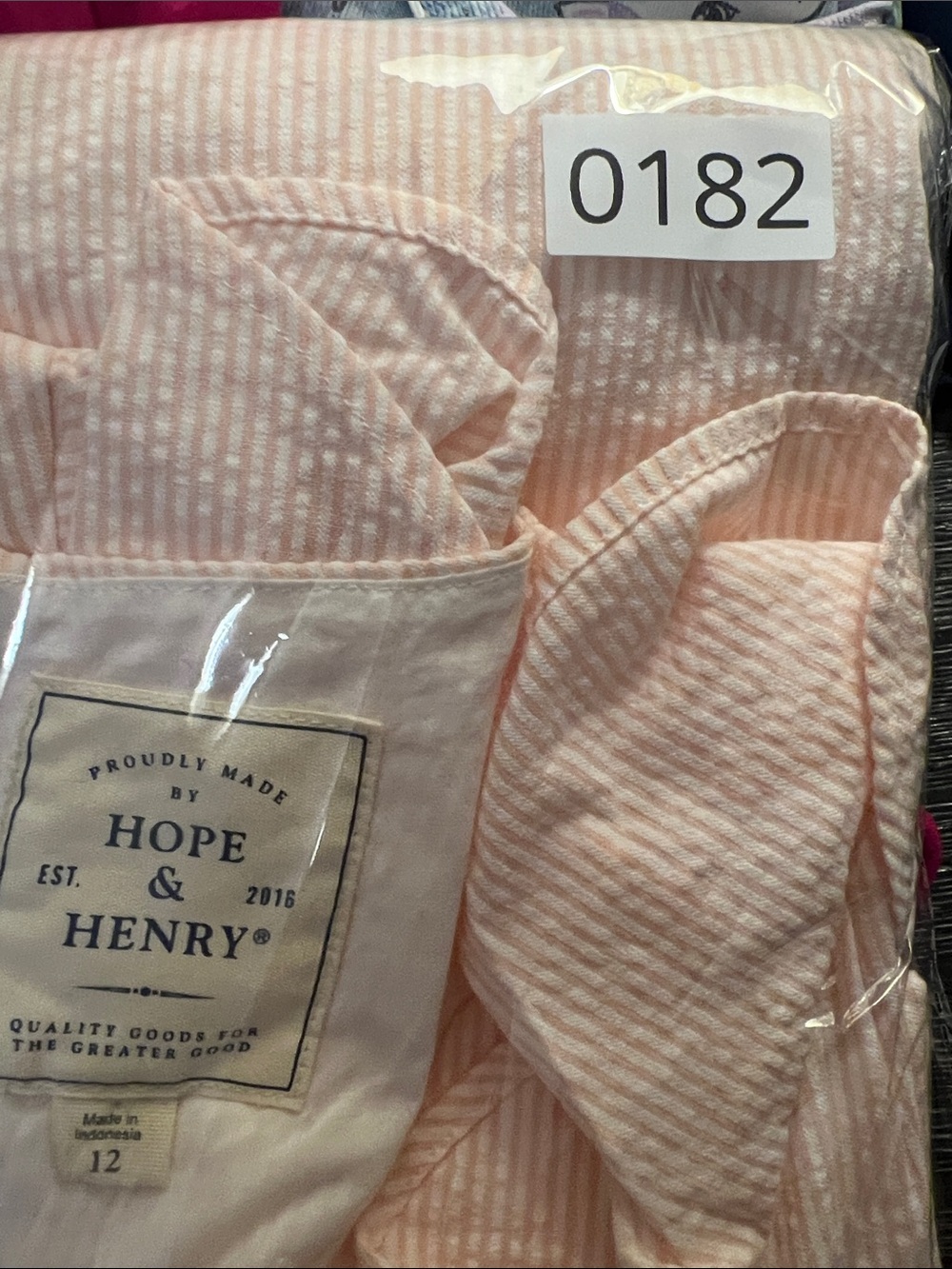 Hope & Henry Blush Pink Midi Dress with Ruffle Shoulders - Picture 13 of 13